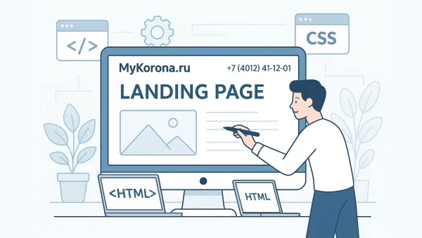 Разработка одностраничного сайта лендинга на HTML