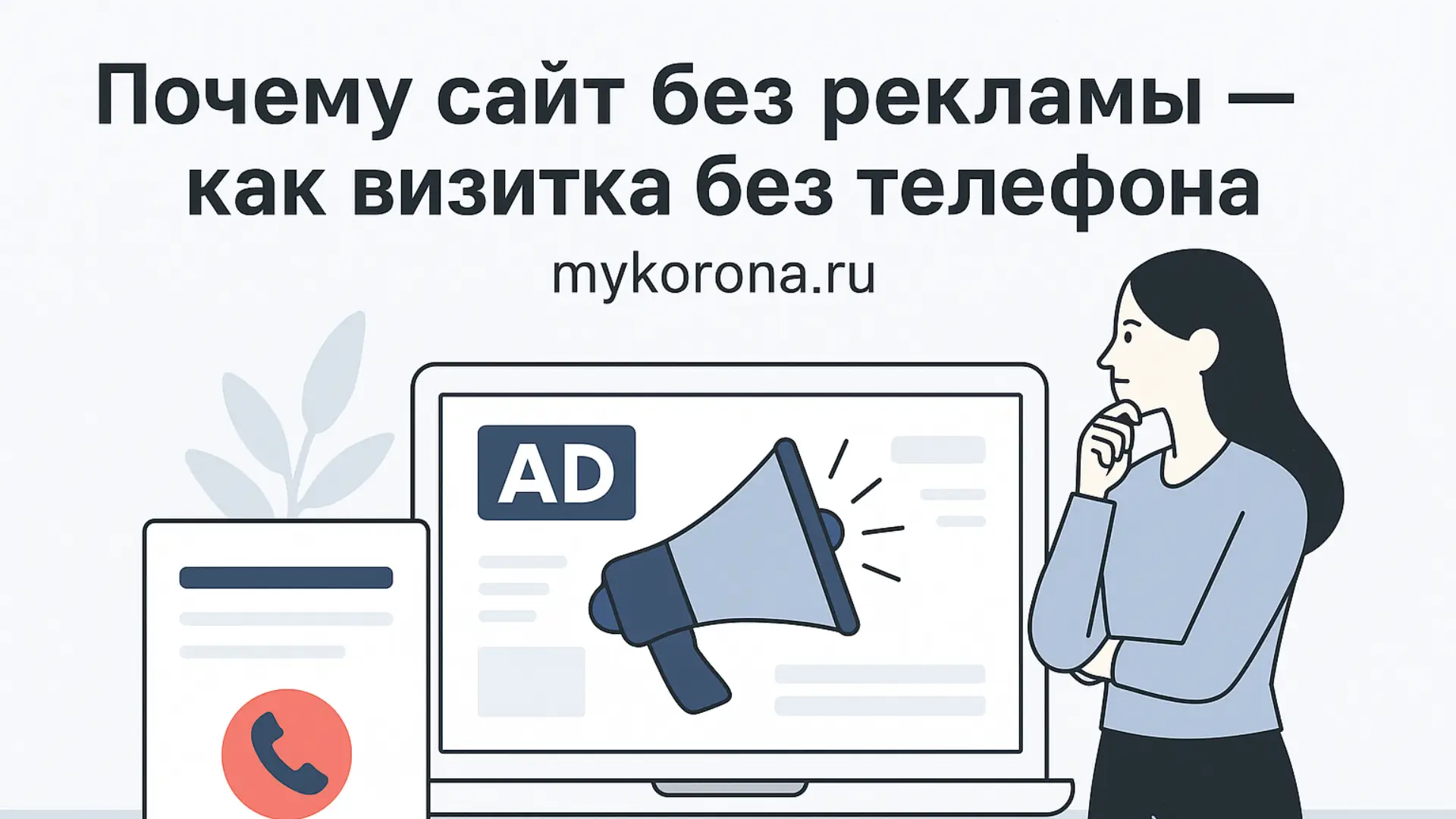 Почему сайт без рекламы — как визитка без телефона